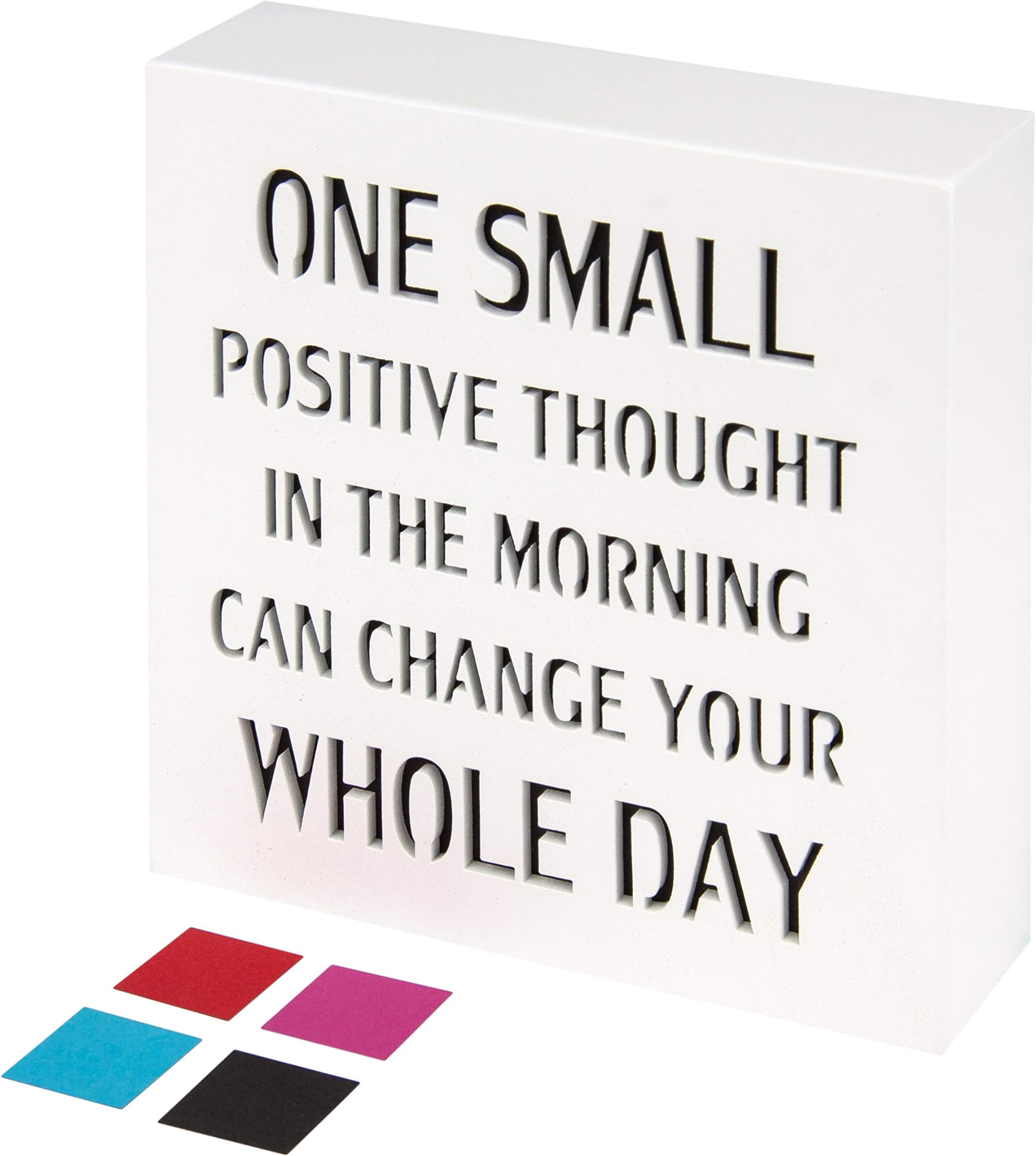 KAUZA Positive Thought Office Decor Inspirational Wall Art Plaques with Sayings Motivational Gifts