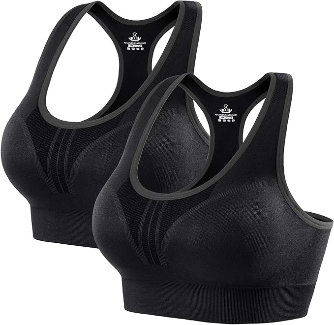 Heathyoga High Impact Sports Bras for Women Padded Sports Bras for