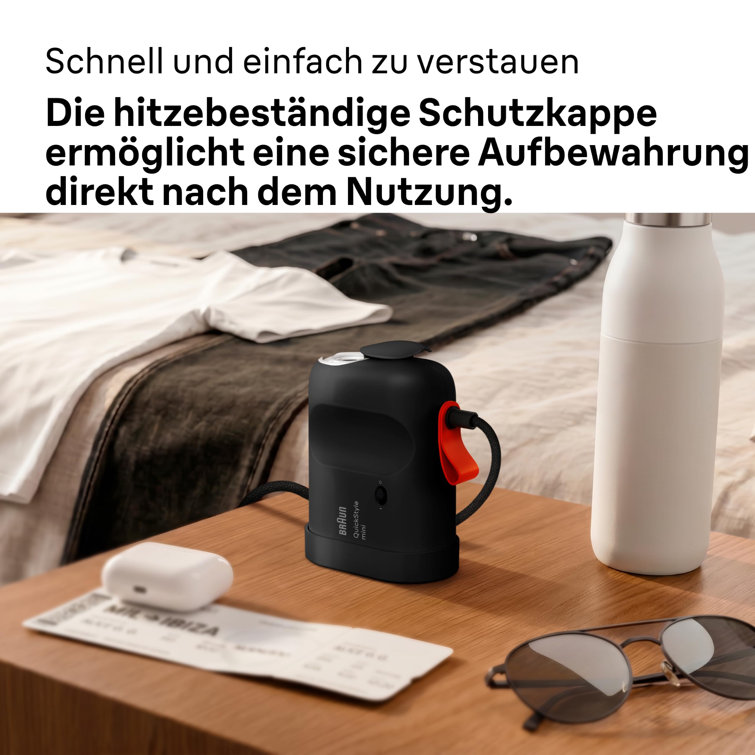 Braun QuickStyle mini - Dampfglätter, bis zu 20 g/min Dampfleistung,Schwarz