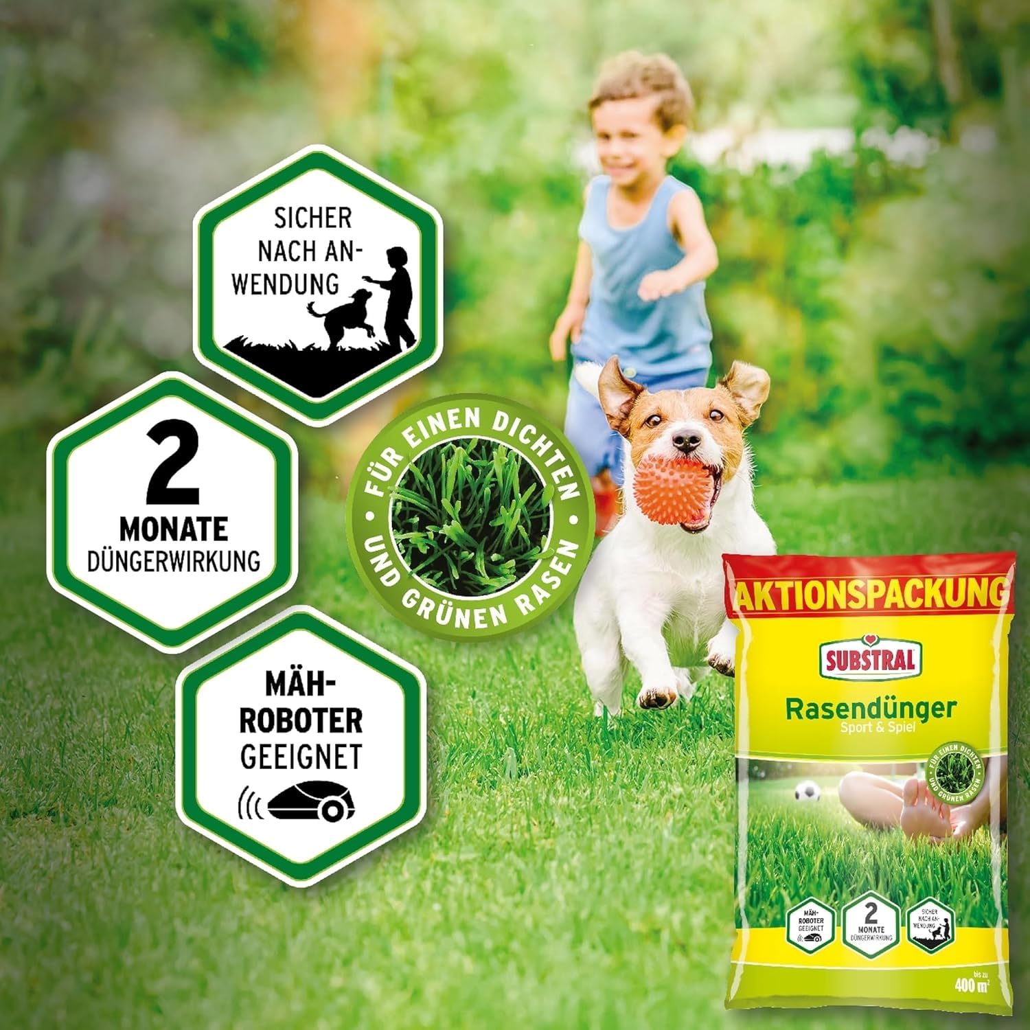 Substral Rasendünger Sport & Spiel 10kg für 400 m², 2 Monate Wirkung