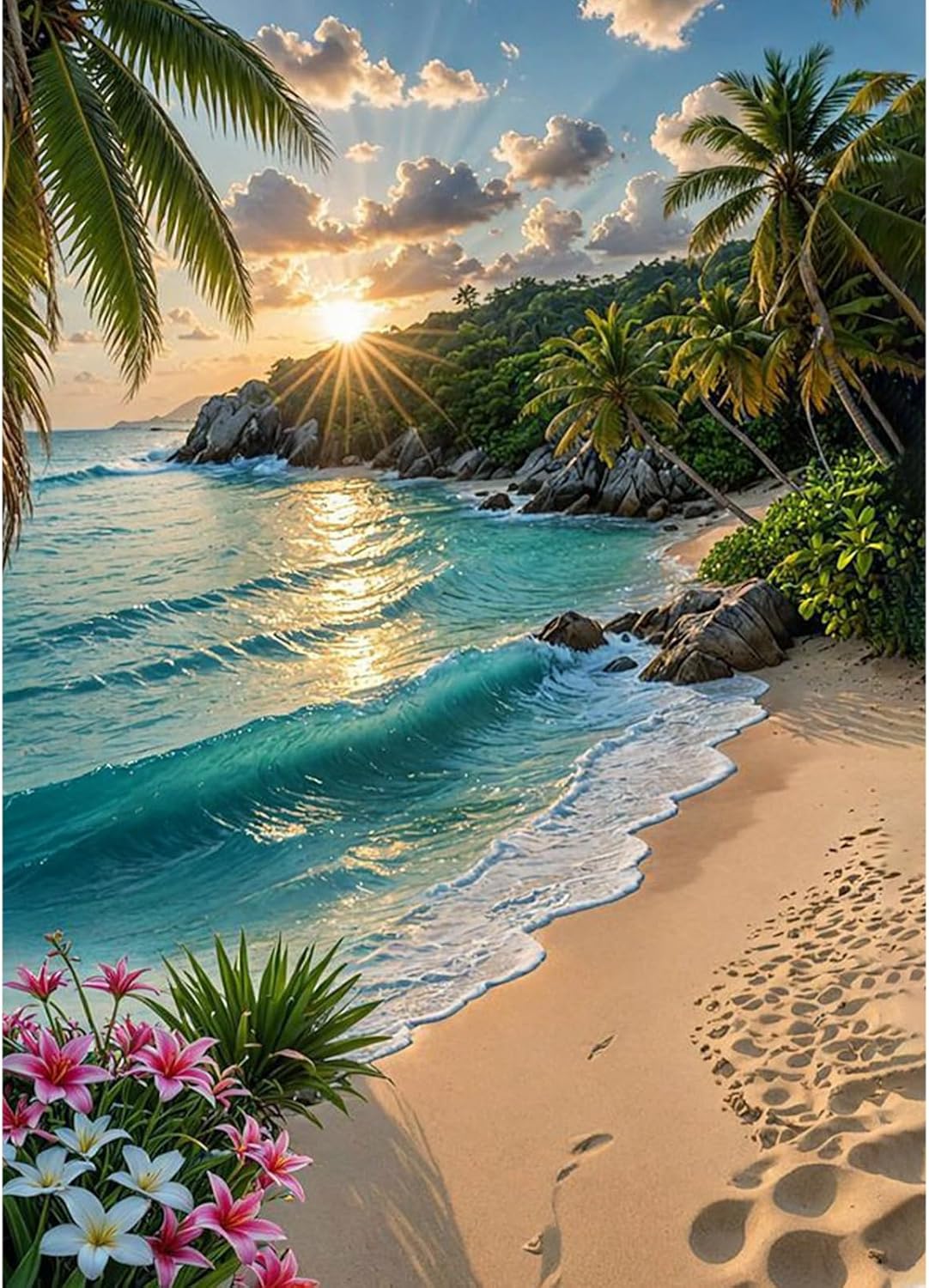 CEOVR Diamond Painting 5D Paysage Kit Complet Strass Cristal 30x40cm