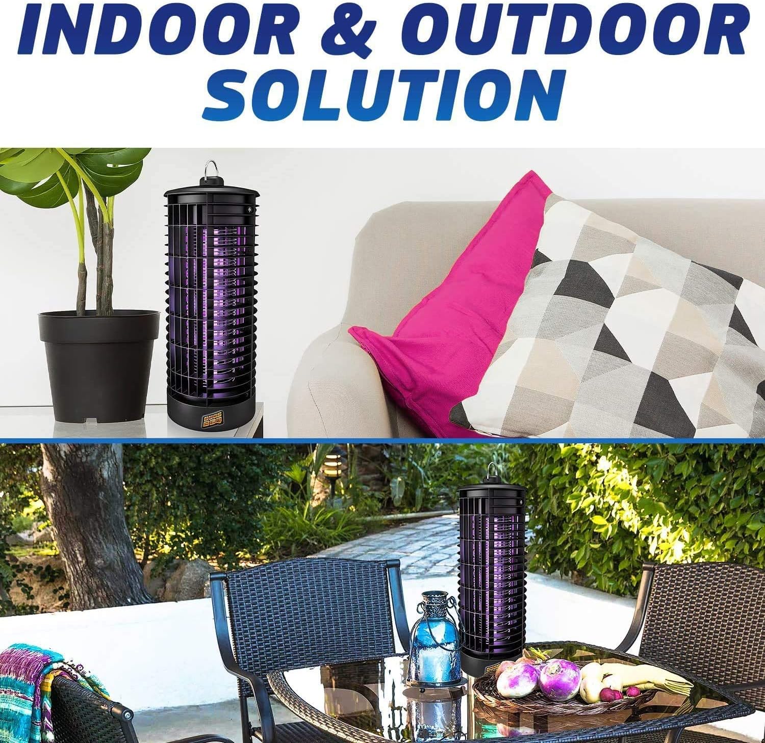 Crio Bug Zapper Indoor and Outdoor - Insects Killer - Fly Trap Outdoor Patio - Insect Killer Zapper - Mosquito Trap - Insect Zapper - Mosquito Attractant Trap - Fly Zapper - Bug Zapper Table Top (XL)