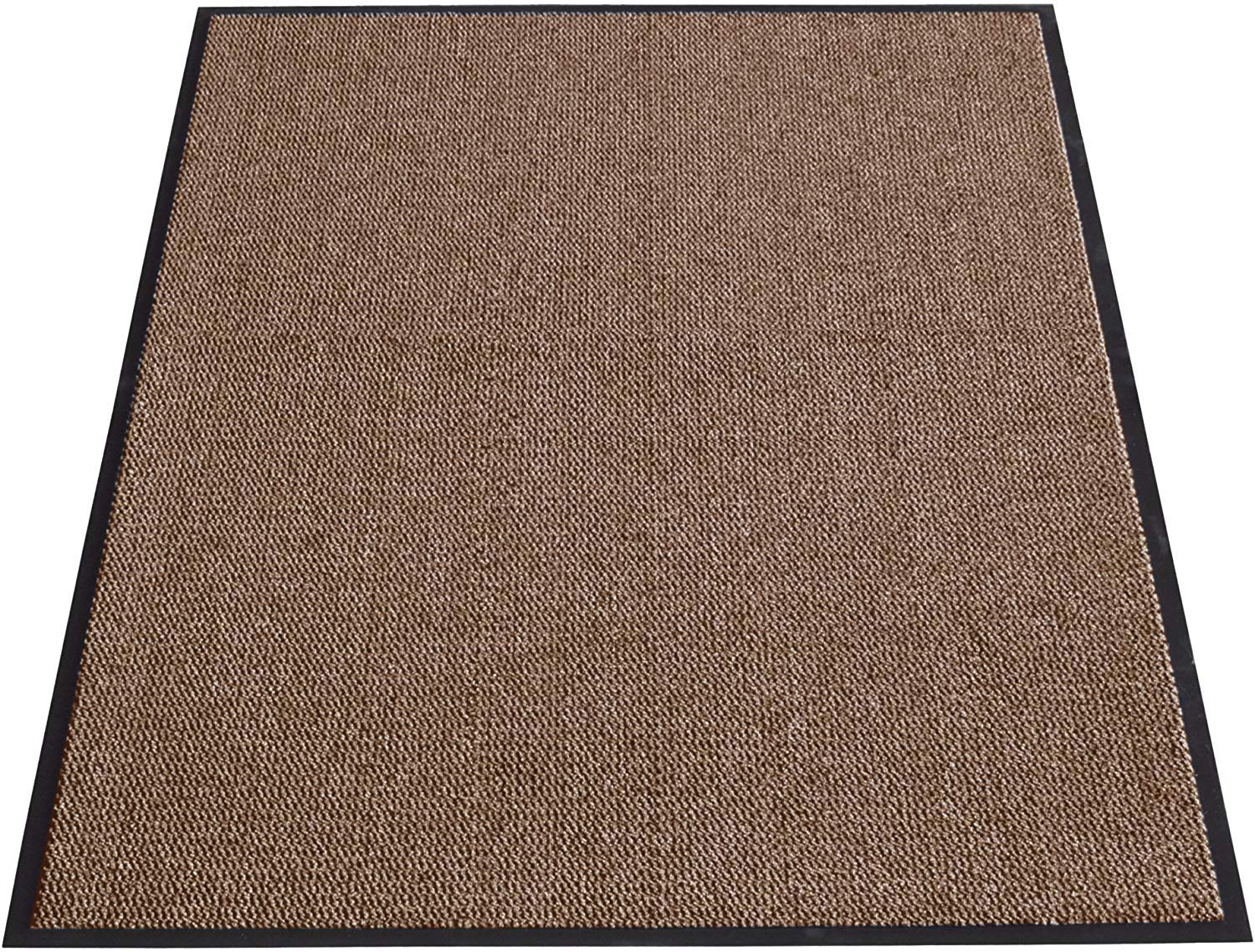 TrendMakers Machine Washable Beige/Black Heavy Quality Non Slip Hard Wearing Barrier Mat/Dirt Trappers. Available in 8 sizes (60cm x 80cm)