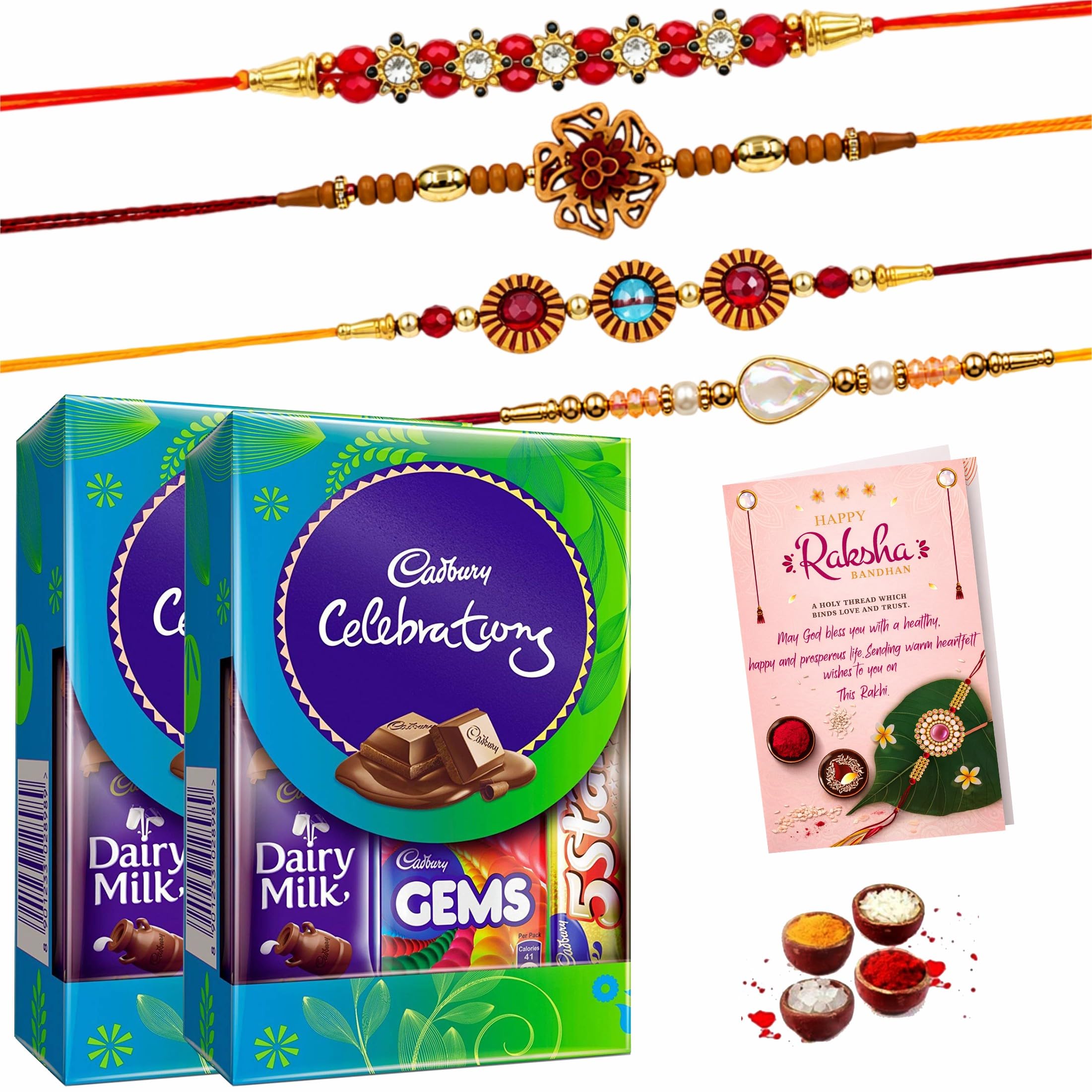 Rakhi with Chocolate Gift Hamper | 2 Chocolate Boxes with Premium Rakhi Set of 4 for Brother, Bhai, Bhaiya, Bhabhi, Kids & Men | Raksha Bandhan Gift Combo-image-19