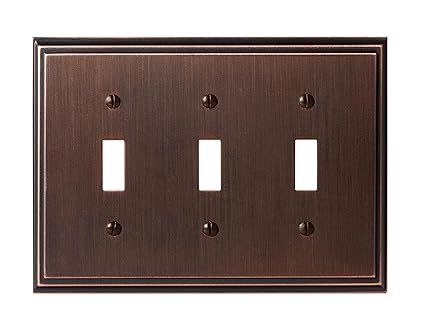 Amerock BP36516ORB Mulholland 3 Toggle Wall Plate - Oil-Rubbed Bronze