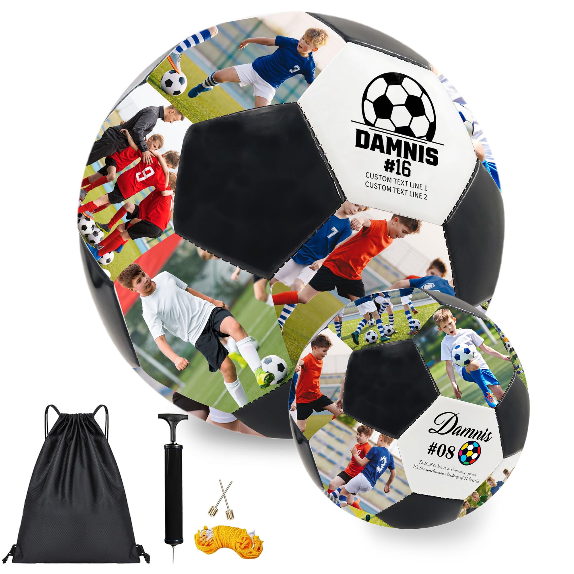 Personalisierter Fußball mit Namen und Foto, Personalisiertes Fußball-Karriere-Souvenir, Fußballgeschenke für Sohn, Tochter, Freund, Fußballfan, Vater, Trainer, Geburtstag, Abschlussfeier