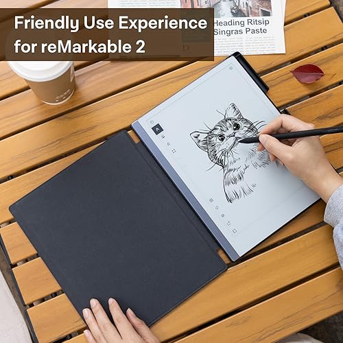 Miniatura 8 de CoBak Funda para tableta de papel Remarkable 2  Funda protectora ligera y rígida con soporte para bolígrafo integrado, para lanzamiento de 10.3