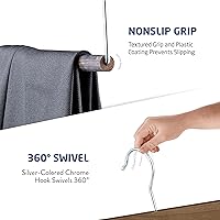 Vista 6 de ZOBER Perchas de madera de alta calidad para pantalones y pantalones con barra antideslizante, acabado liso, perchas de madera duraderas - Perchas