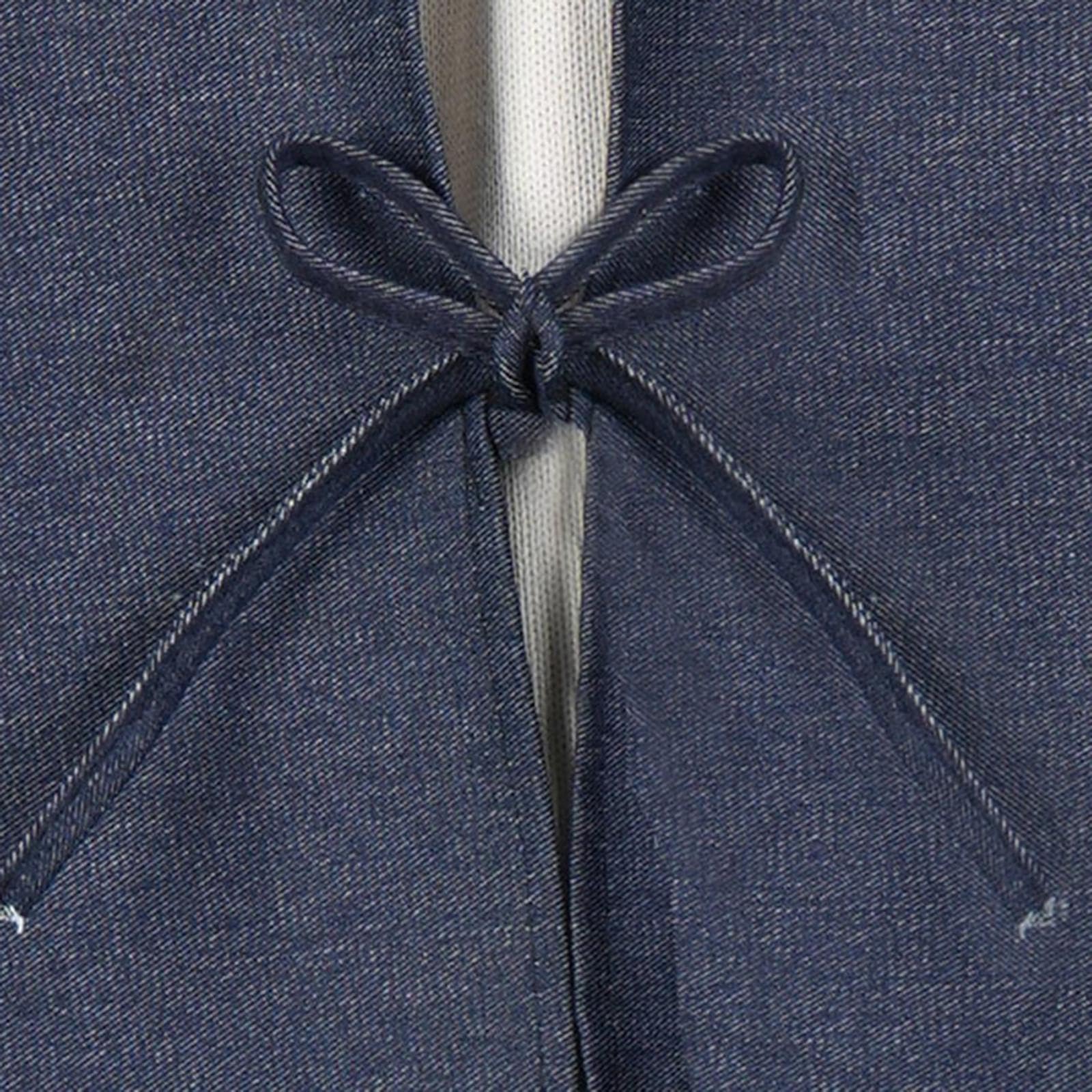 MERIGLARE Delantal de Soldadura Confeccionado en Denim Robusto Protección de Manga Larga Almacenamiento Fácil Gracias Al Bolsillo Comodidad Durante Largas, Longitud 112 Cm
