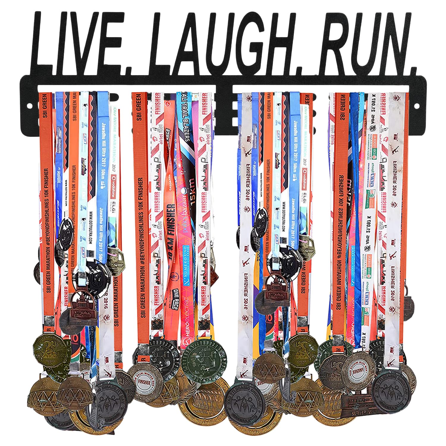 Seahz Artworks Medal Holder for Wall | Medal Hangers for Wall | Live Laugh Black Medal Holder Display Holds Upto 24-30 Medals (B0CJRLYS77) Amazon Price History, Amazon Price Tracker
