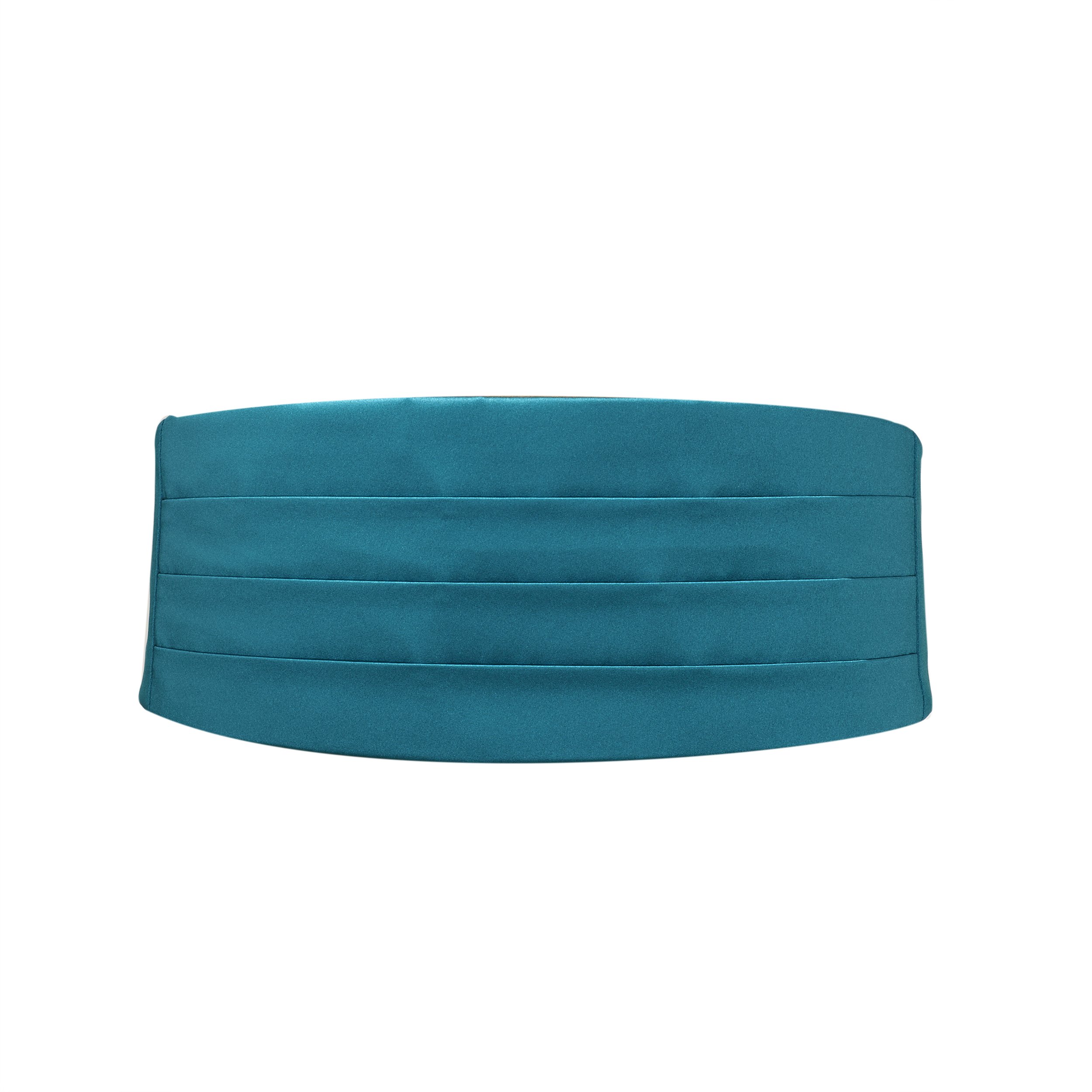 Dark Teal Satin Mens Cummerbund-image-3