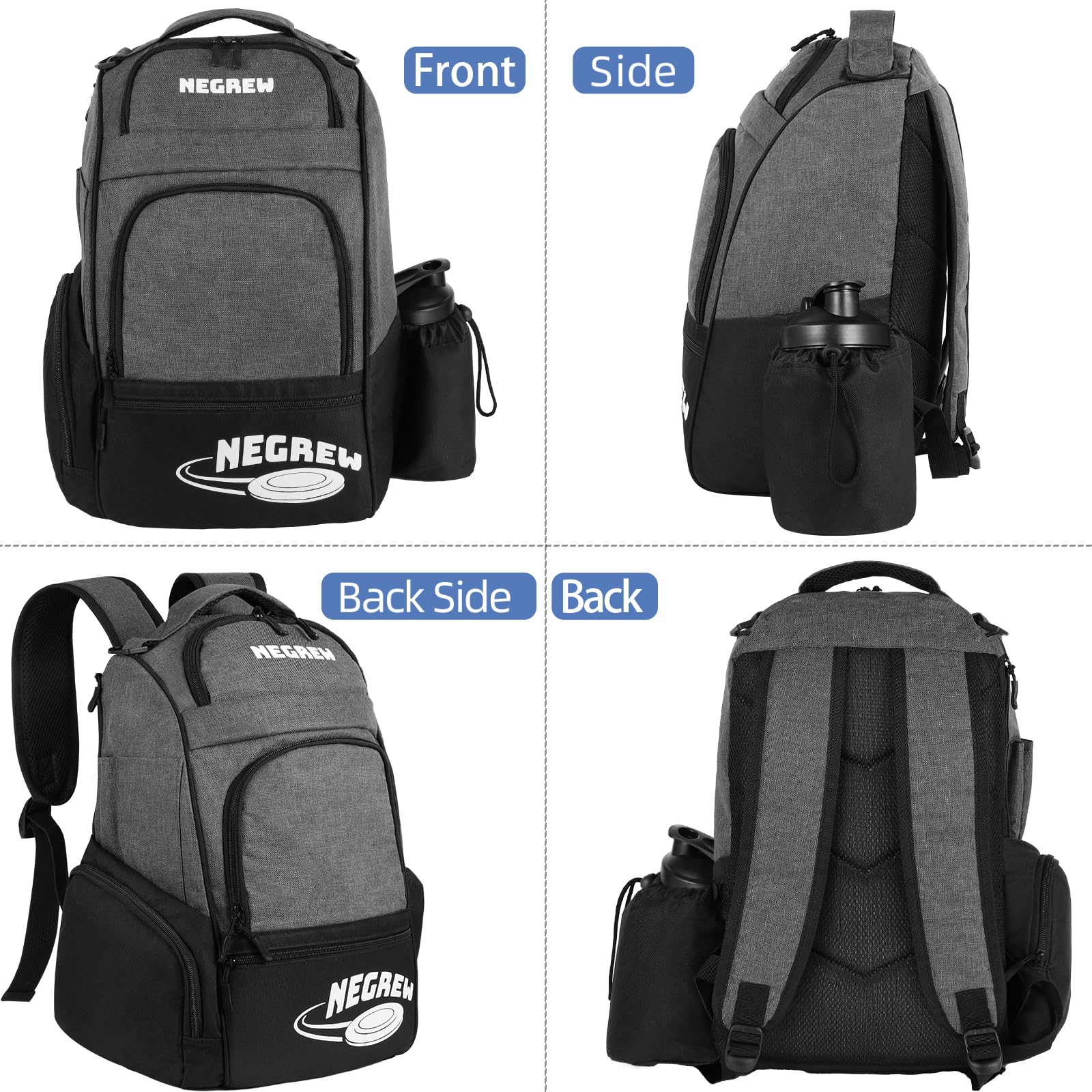 Discgolftasche für 25+ Scheiben, große Kapazität Golftaschen mit mehreren Taschen, robuster Discgolf-Rucksack, tolles Geschenk oder Discgolf-Zubehör für Herren