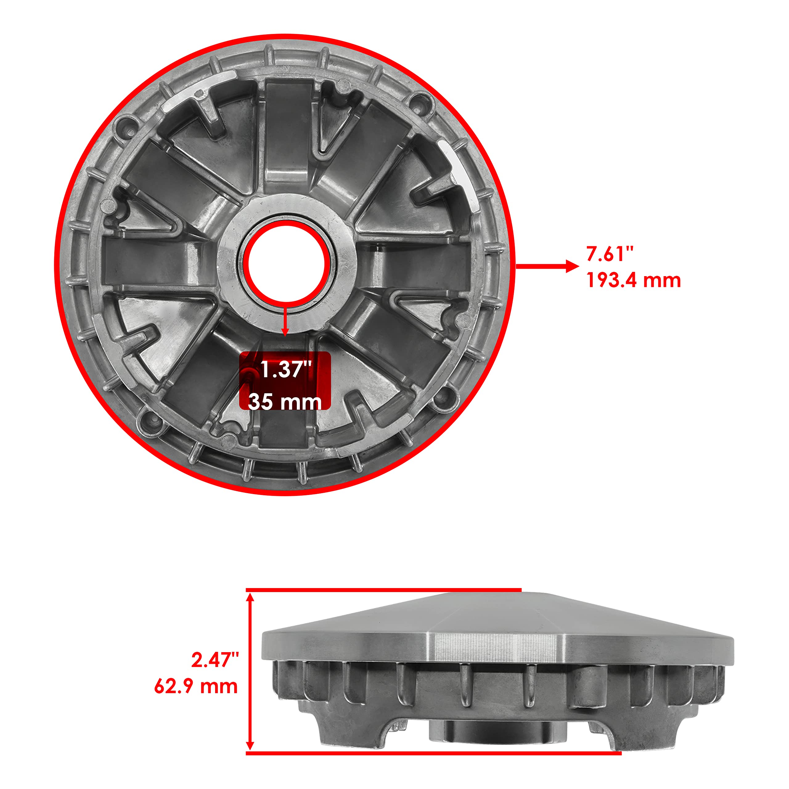 Caltric Primary Clutch Sheave Plate Compatible with Arctic Cat