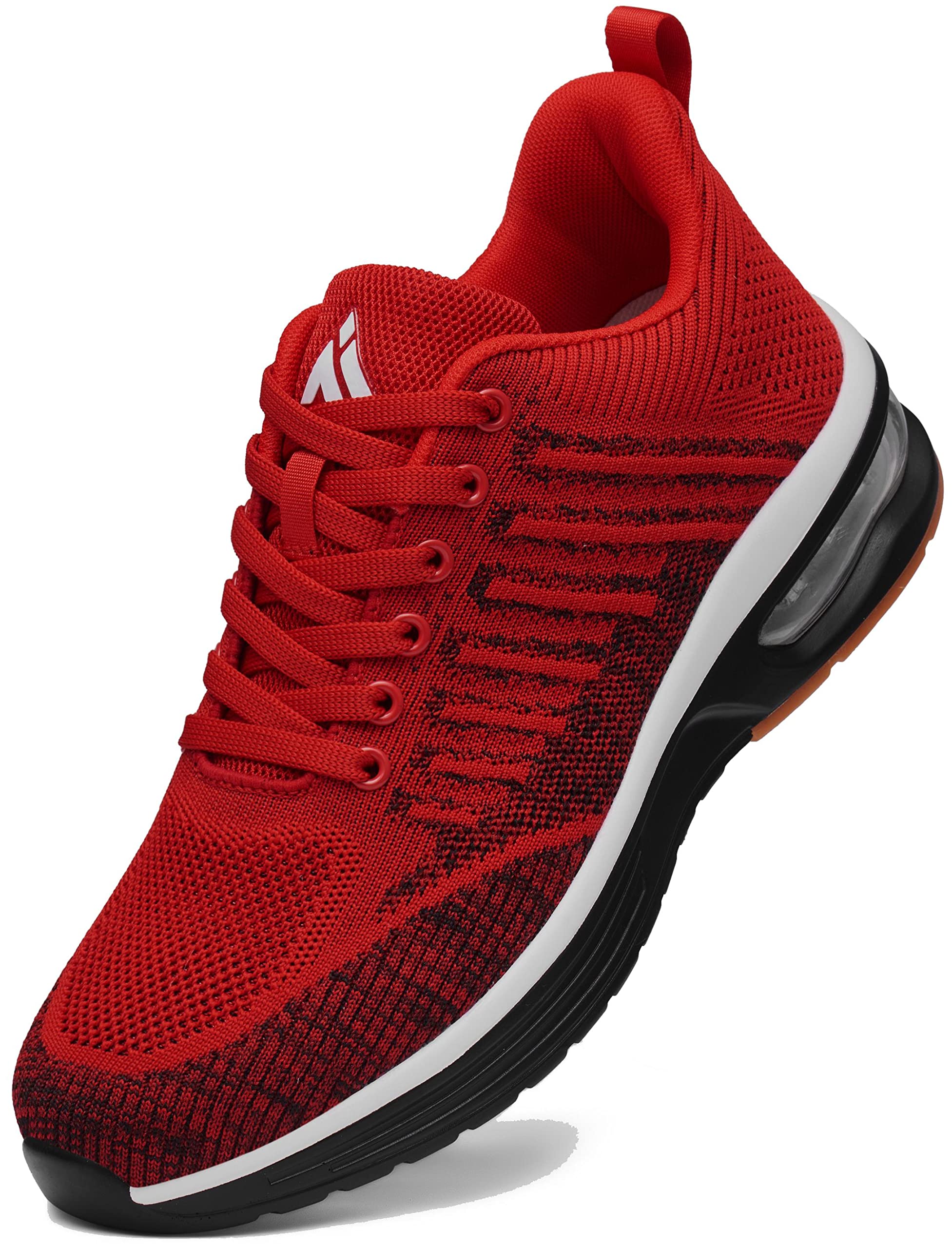 Mishansha Running Shoes for Men Sneakers Air Cushion Walking Shoes Comfortable Tennis Shoes Breathable Trail Running Shoes Cornell Red US7