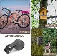 Vista 4 de 5 correas de cámara de rastro, correas de montaje de árbol de cámara, correa de nailon portátil, resistente a los rayos UV y plegable, kit