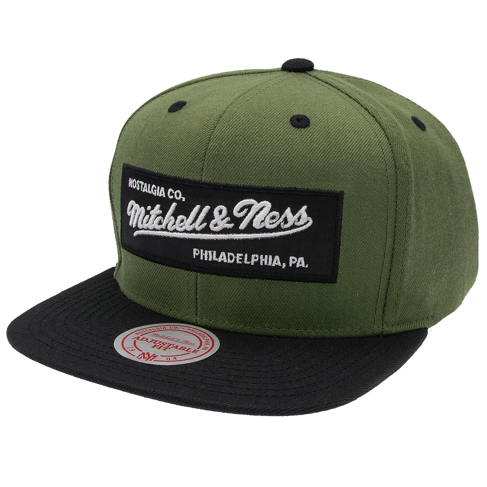 Mitchell & Ness 2 Tone Box Logo - Gorra de béisbol Snapback con Visera Plana