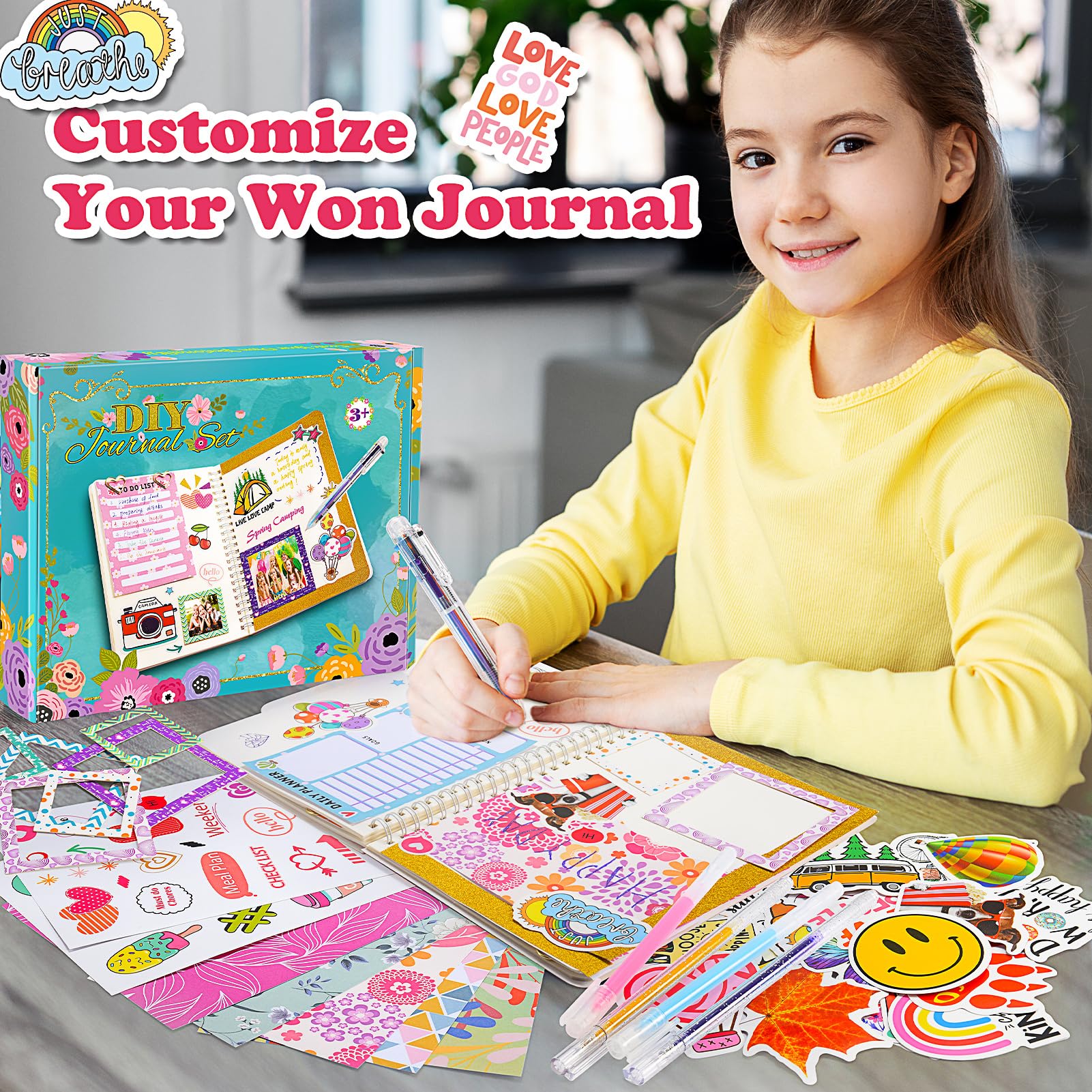 Anginne Regalo Niña 6-12 Años, Scrapbooking Materiales Diario Secreto, Juguetes 5-10 Años, Kit Manualidades Journal