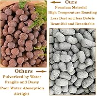 Vista 3 de Legigo 7 LB de piedras de arcilla Leca orgánicas para plantas, bolas de Leca 100% naturales de 4mm-16mm para plantas de interior, piedras de arcilla