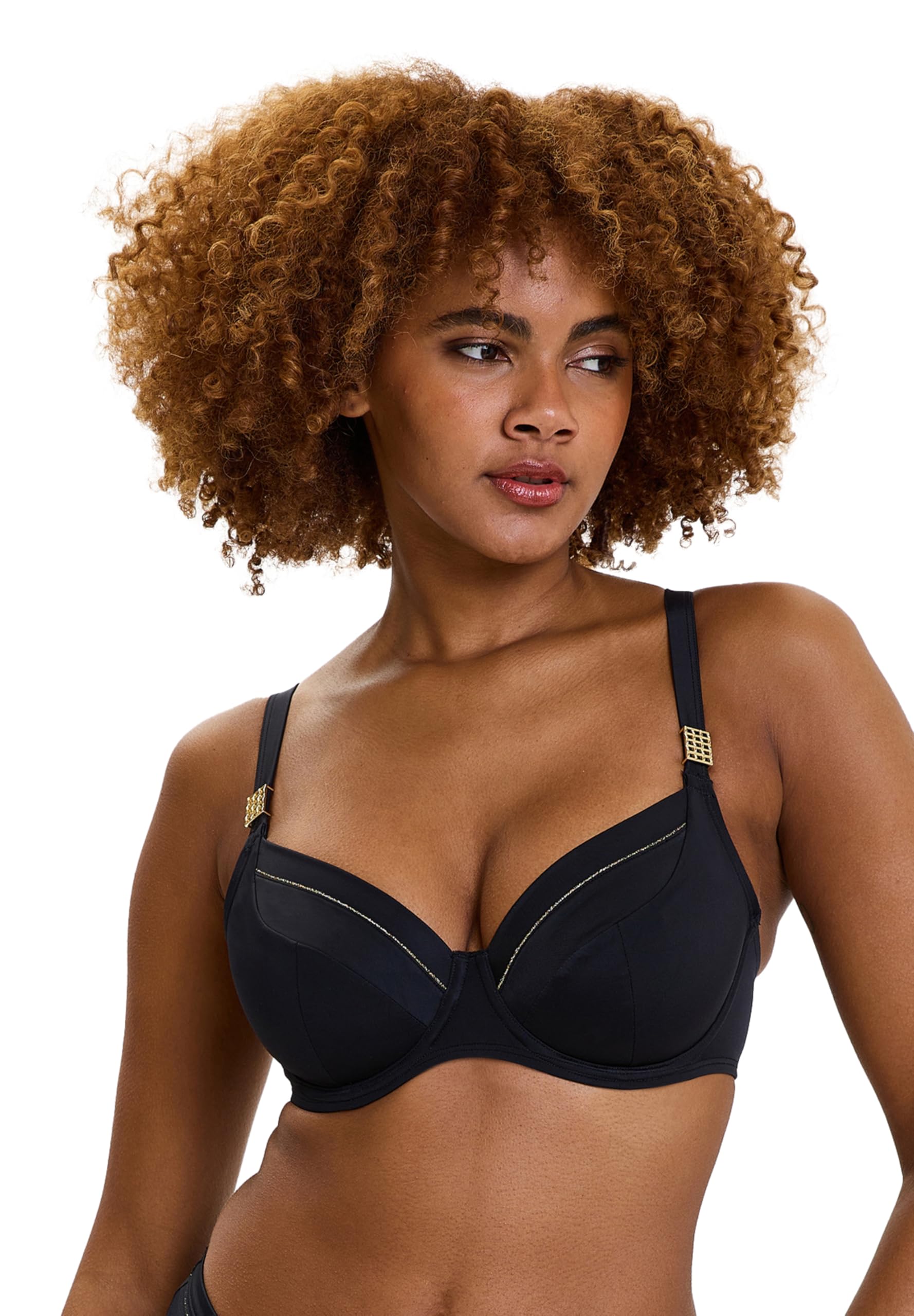 Sans Complexe Women's Speekaboo Shape Underwired Bikini top, Black, 95E