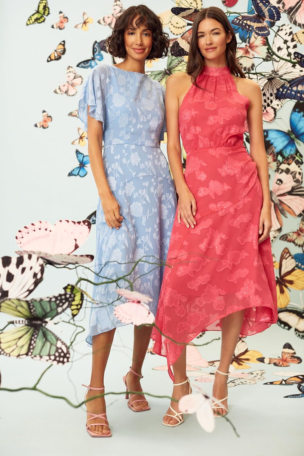 Maggy London Womens Sheer Halter Neck Dress for Women | Pretty Garden Dresses | a Line Wedding Guest Dresses for Women - Image 4