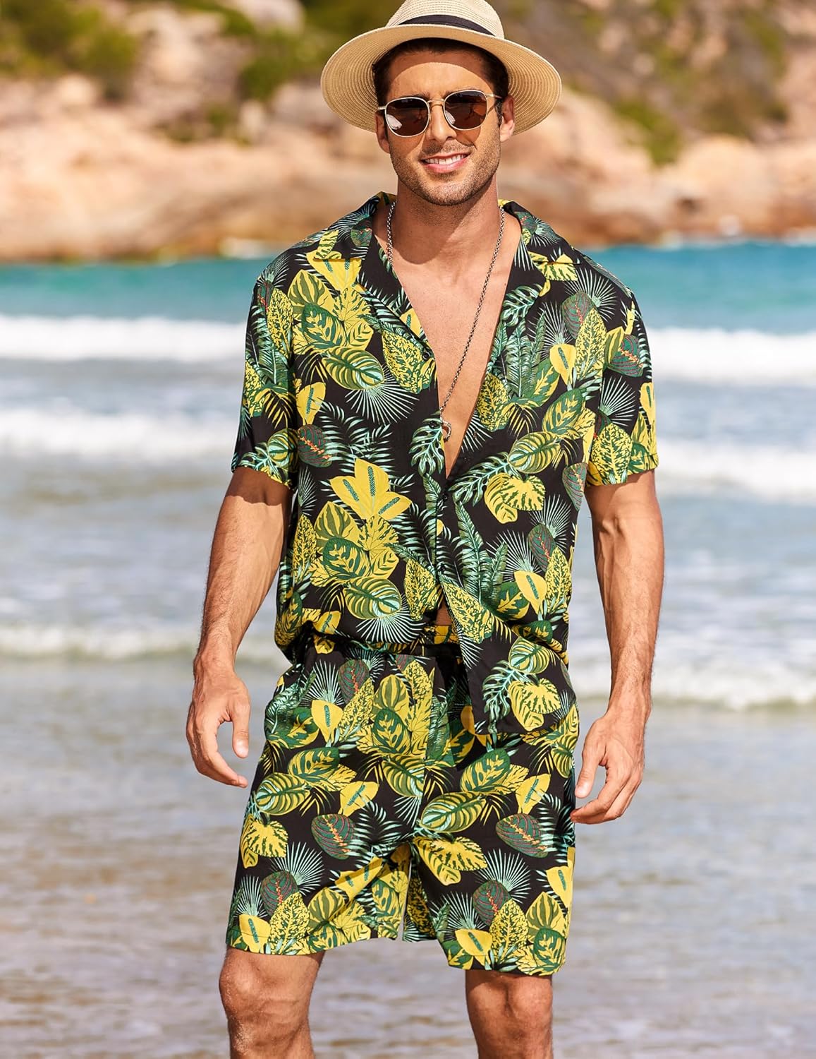 Beach Men Vacation Wear Pool Party Outfits For Mens Dress Beach Wear Men's  Plus Size Hawaii