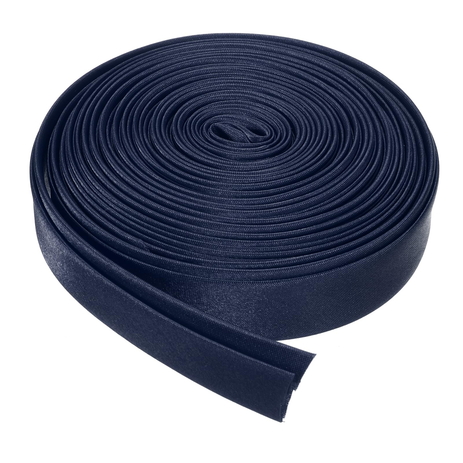 sourcing map Double Fold Bias Tape for Sewing 4/5 Inch x 5.5 Yards Satin Pre-fold Continuous Binding Tape for Seaming Quilting Hemming Binding DIY Crafts, Navy