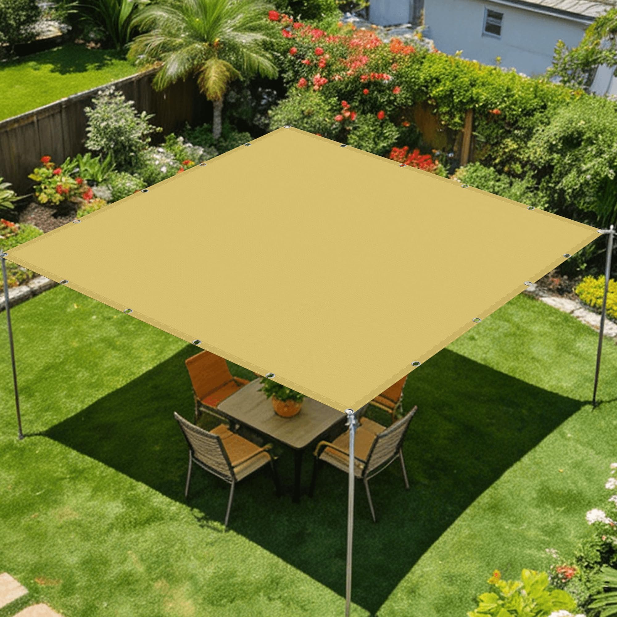 Voile d'ombrage anti-déchirure pour stopper le vent sur votre terrasse