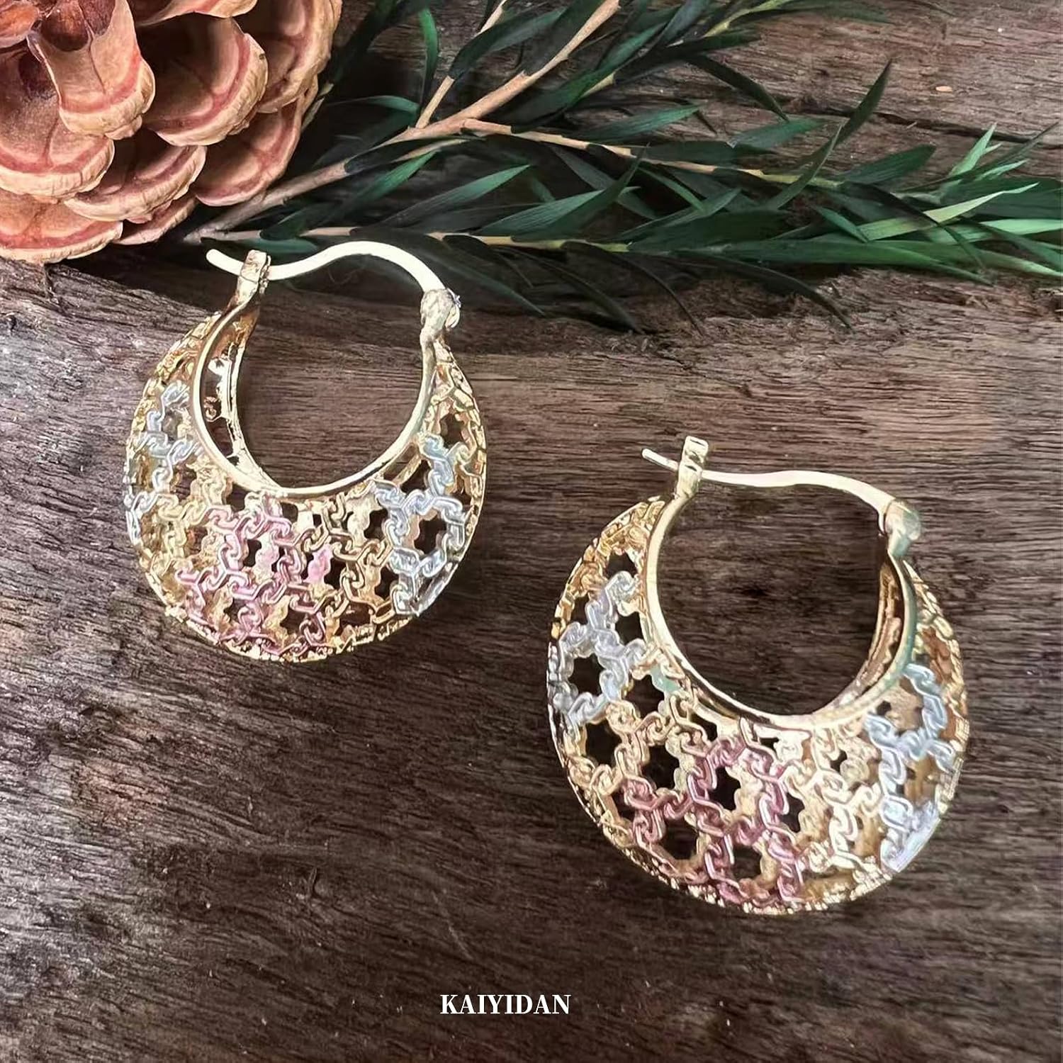 Gold/Silver Hoop Earrings For Women Trendy,Chunky/Big/Thin/Medium/Oval/Thick/Twist Multi-Colored Zirconia Dangle Huggie Rainbow CZ Amber Resin Hoops, Lightweight Birhtday Fashion Jewelry Gift. image 4