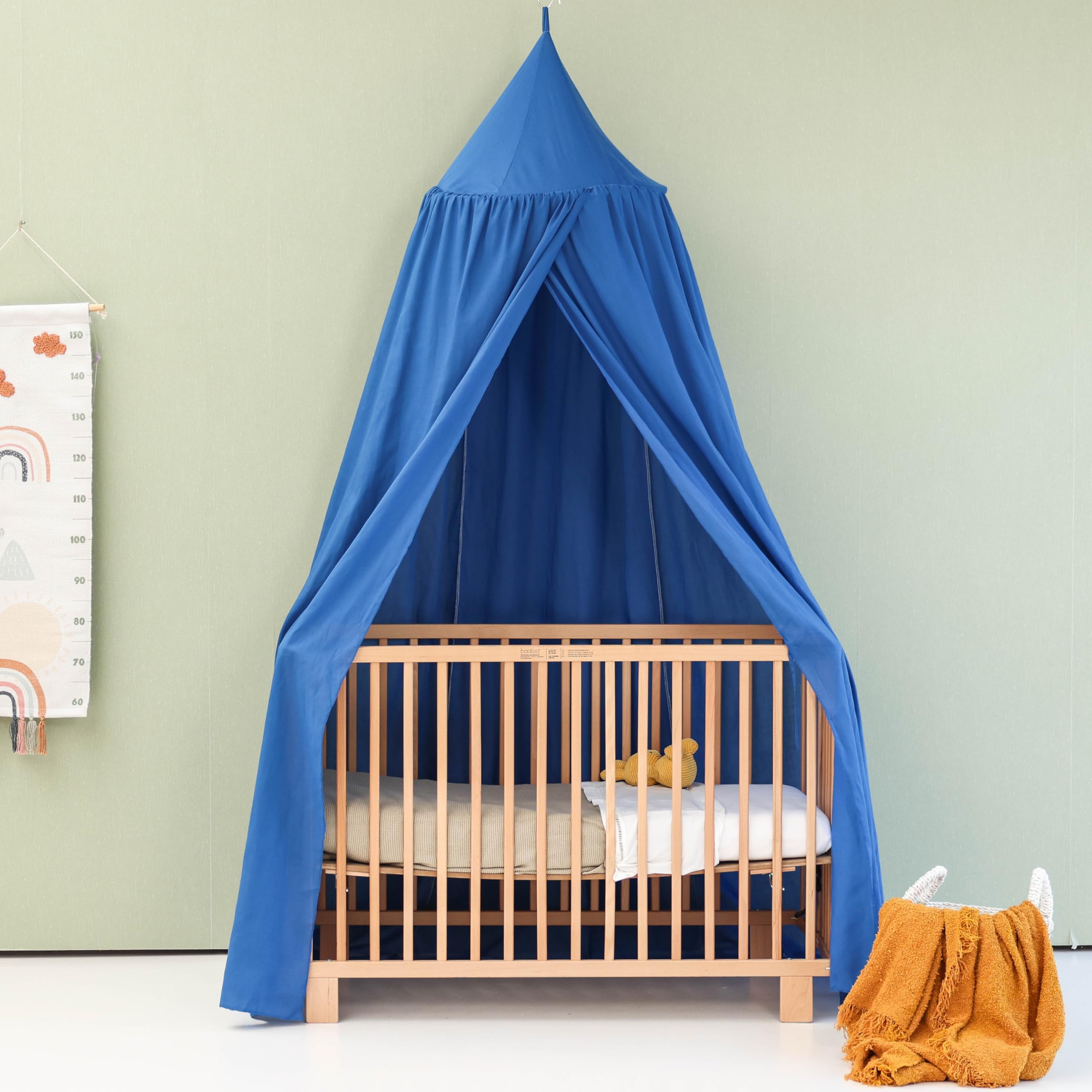 Blue Kids Bed Canopy for Child Bedroom, 22 x 95 x 165 Inch