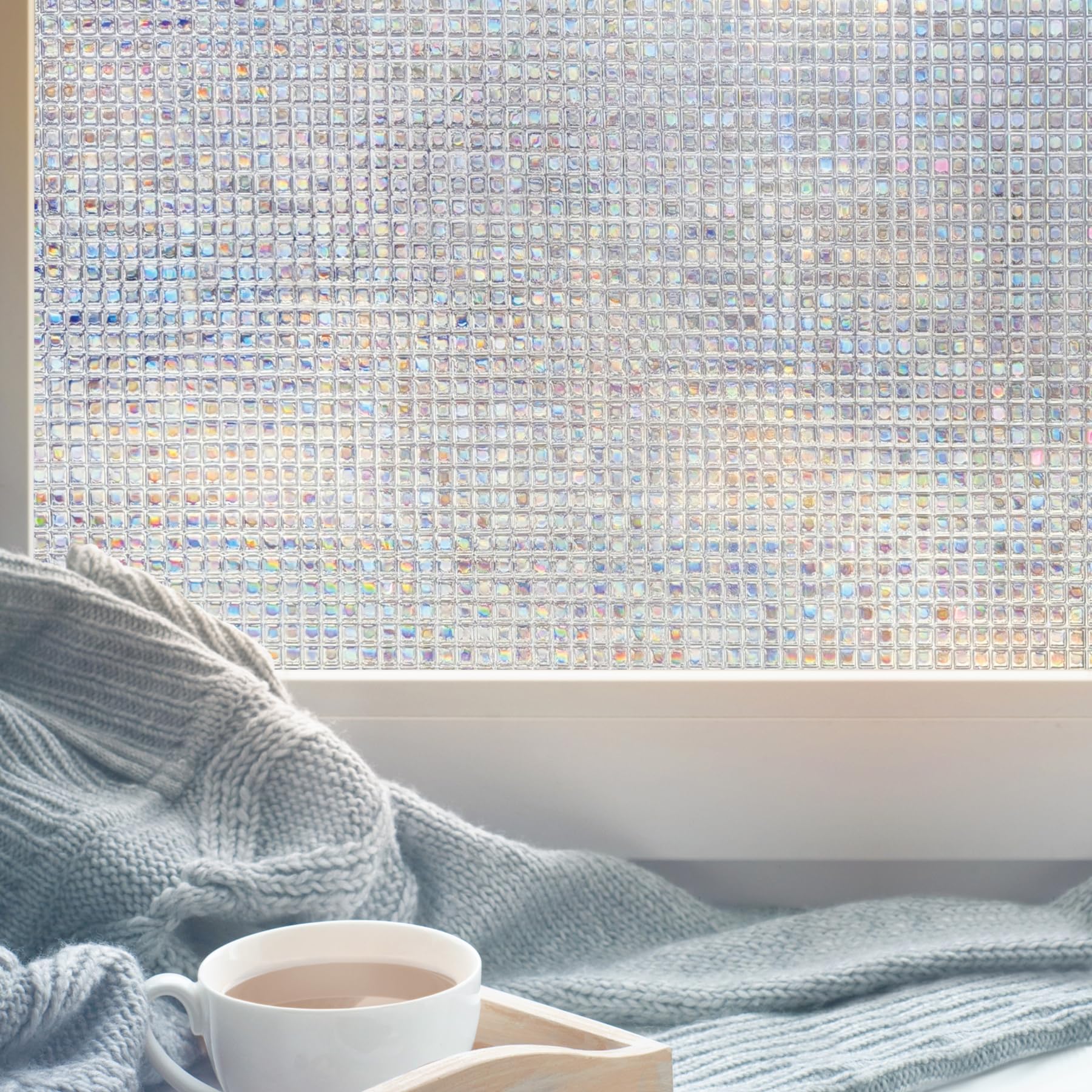 Artscape Sichtschutzfolie für Fenster mit Regenbogeneffekten, dekoratives Regenbogen-Effekt-Design, statische Haftung, blockiert Blicke, kein Licht, UV-Schutz, einfache Selbstmontage, 80 x 183 cm