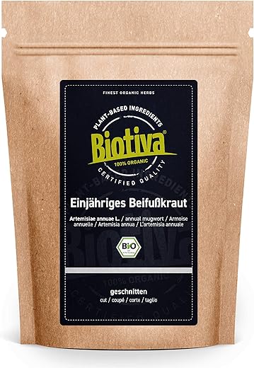 Einjähriger Beifuß Kraut Bio 125g – handgelesen – Artemisiae annuae l. – Abgefüllt und kontrolliert in Deutschland – Biotiva