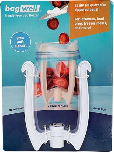 Miniatura 9 de Bag Well Soporte de bolsa sellable para bolsas de almacenamiento de alimentos de tamaño galón y cuarto de galón