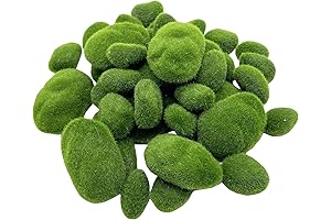 Natural-Looking Green Artificial Moss Balls Set for Aquarium Decor