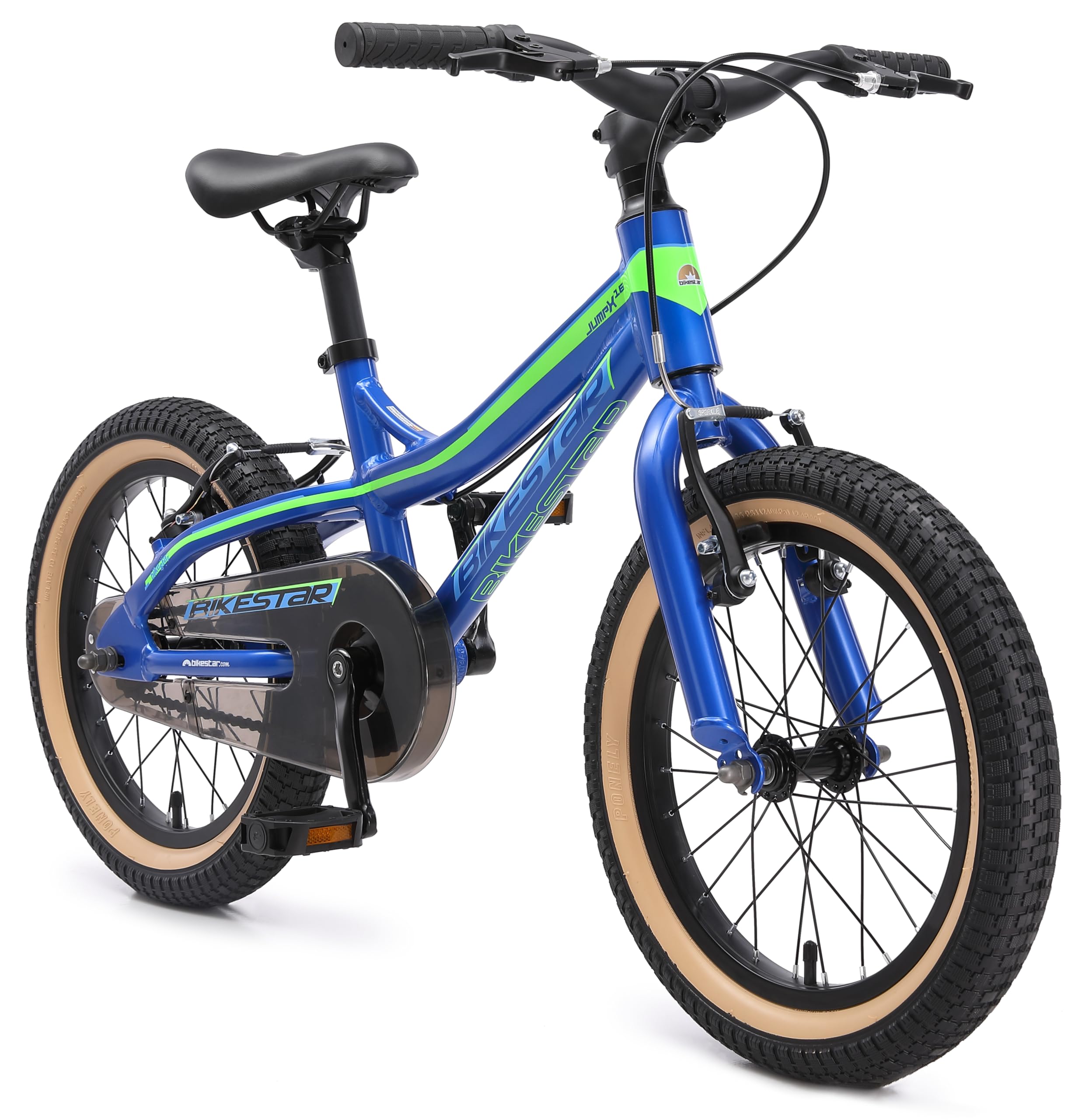 BIKESTAR Vélo Enfant en Aluminium pour Garcons et Filles de 4-5 Ans | Bicyclette Enfant 16 Pouces vélo de Montagne avec Freins en V | Bleu Vert
