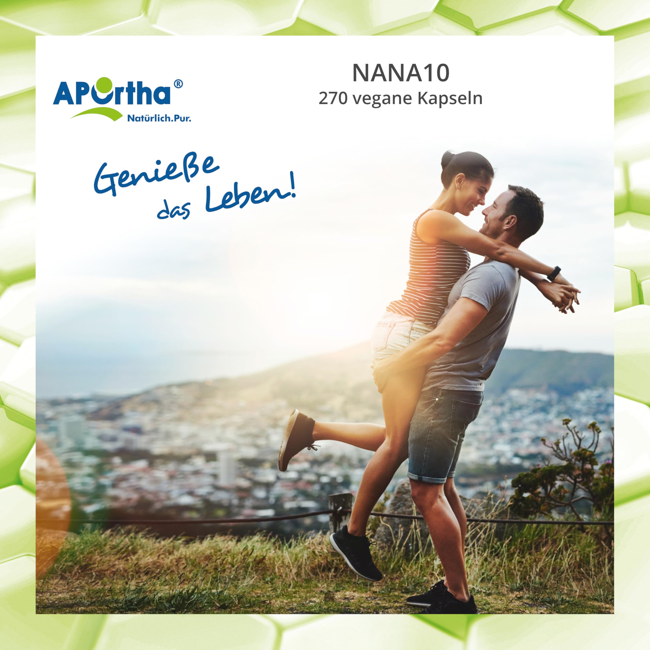 APOrtha® NaNa10 270 vegane Kapseln, Rezeptur von Dr. von Helden mit 10 Komponenten, mit Vitamin C und Magnesium sowie L-Glycin, 270 Kapseln für 30 Tage, glutenfrei, allergenfrei, laktosefrei