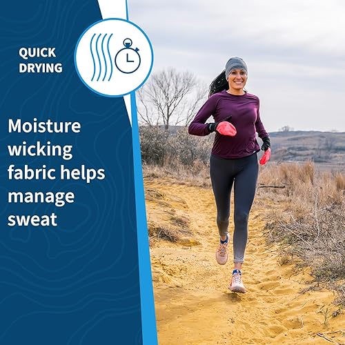 Miniatura 9 de TrailHeads Sombrero de cola de caballo - Serie Adrenaline  Gorro de correr para mujer con detalles reflectantes  Gorra negra con calavera