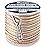 RainierSupplyCo Boat Anchor Rope - Double Braided Marine Rope Anchor Line - 100 ft x 3/8 Inch Nylon Boating Line with 316 Stainless Steel Thimble and Heavy Duty Marine Grade Bow Shackle - White/Gold