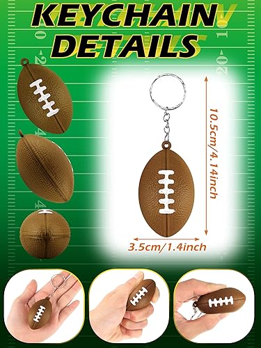 Miniatura 3 de Funtery Juego de 24 pulseras y llaveros con dijes de bola deportiva, regalos de equipo, accesorios de fiesta de jugador (estilo fútbol)