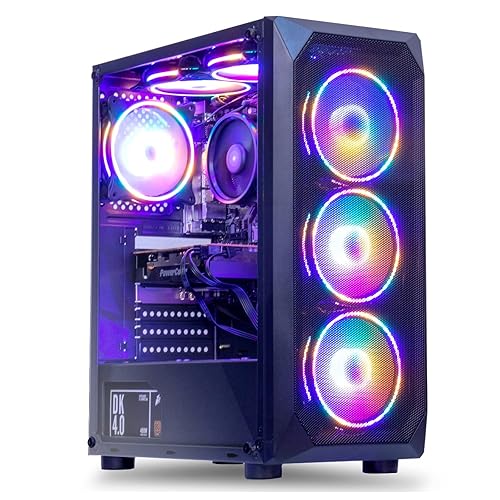 MXZ Gaming PC Computer R5 3500X, RTX3060, 16G DDR4, NVME 500G,6RGB Fans,Windows 11 Pro Ready to use, Gamer Desktop Computer(R5 3500X| RTX 3060) - R5 3500X| RTX 3060