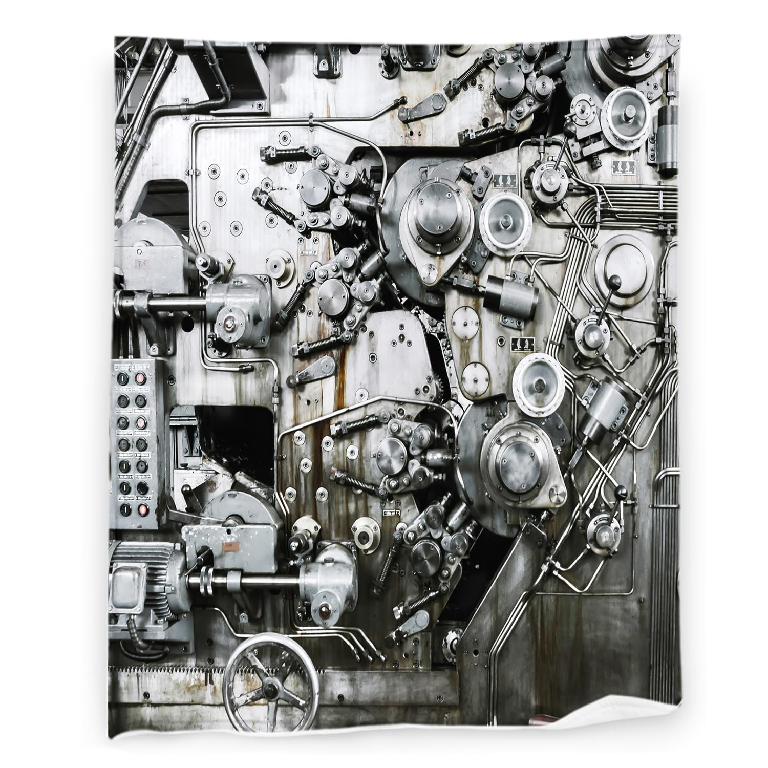 Industrial Blanket 40" x 50" Engine Metal Machine Equipment Super Soft Bedding Fleece Throw Blanket Microfiber Flannel Blankets Couch Sofa Warm