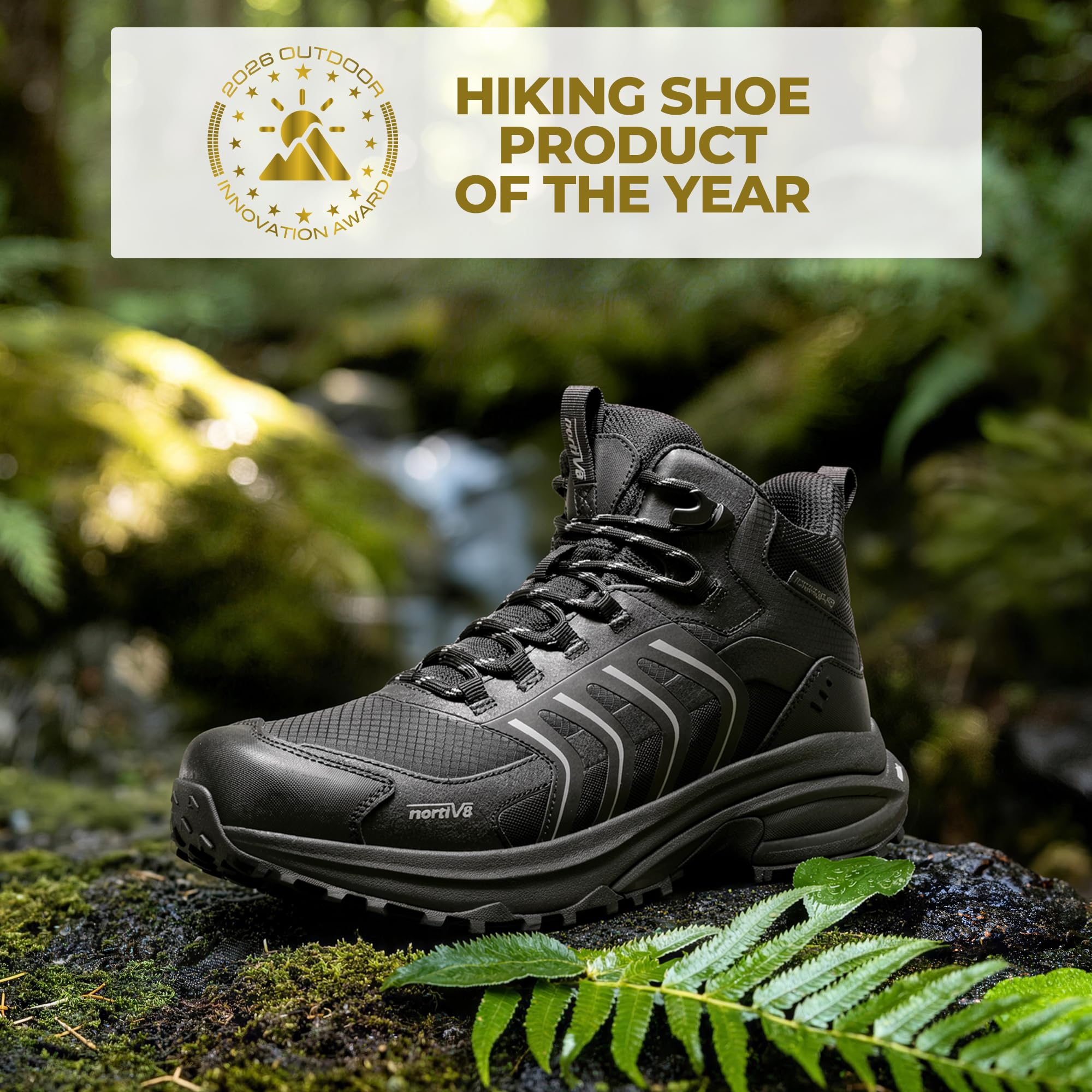 NORTIV 8 Hommes Chaussures de Randonnée Imperméables | Légères et Confortables pour Trekking, Camping escalade, Idéales Toute la Journée