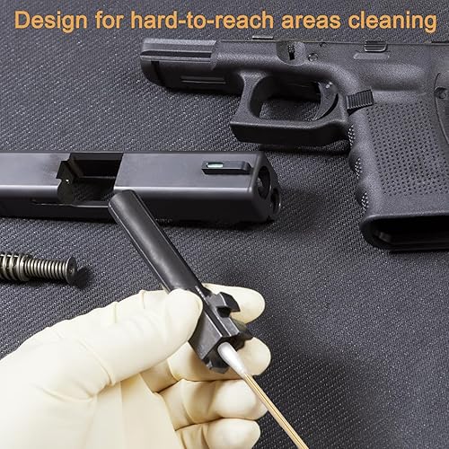 Miniatura 2 de Hisopos de limpieza de armas, puntas dobles, palitos de bambú de 6 pulgadas para limpieza y mantenimiento de pistolas, rifles y pistolas