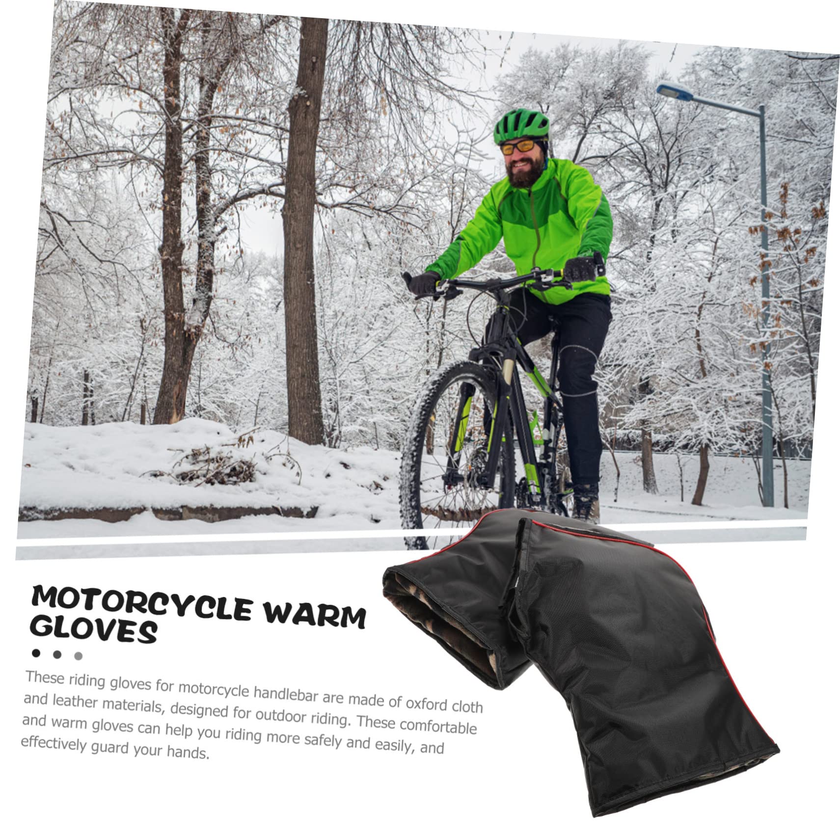 Guanti da Moto Invernali da Uomo Riflettenti Guanti da Manubrio Caldi per Freddo Accessori Moto per Guida Sicura Invernale e Mountain Bike Colore Casuale