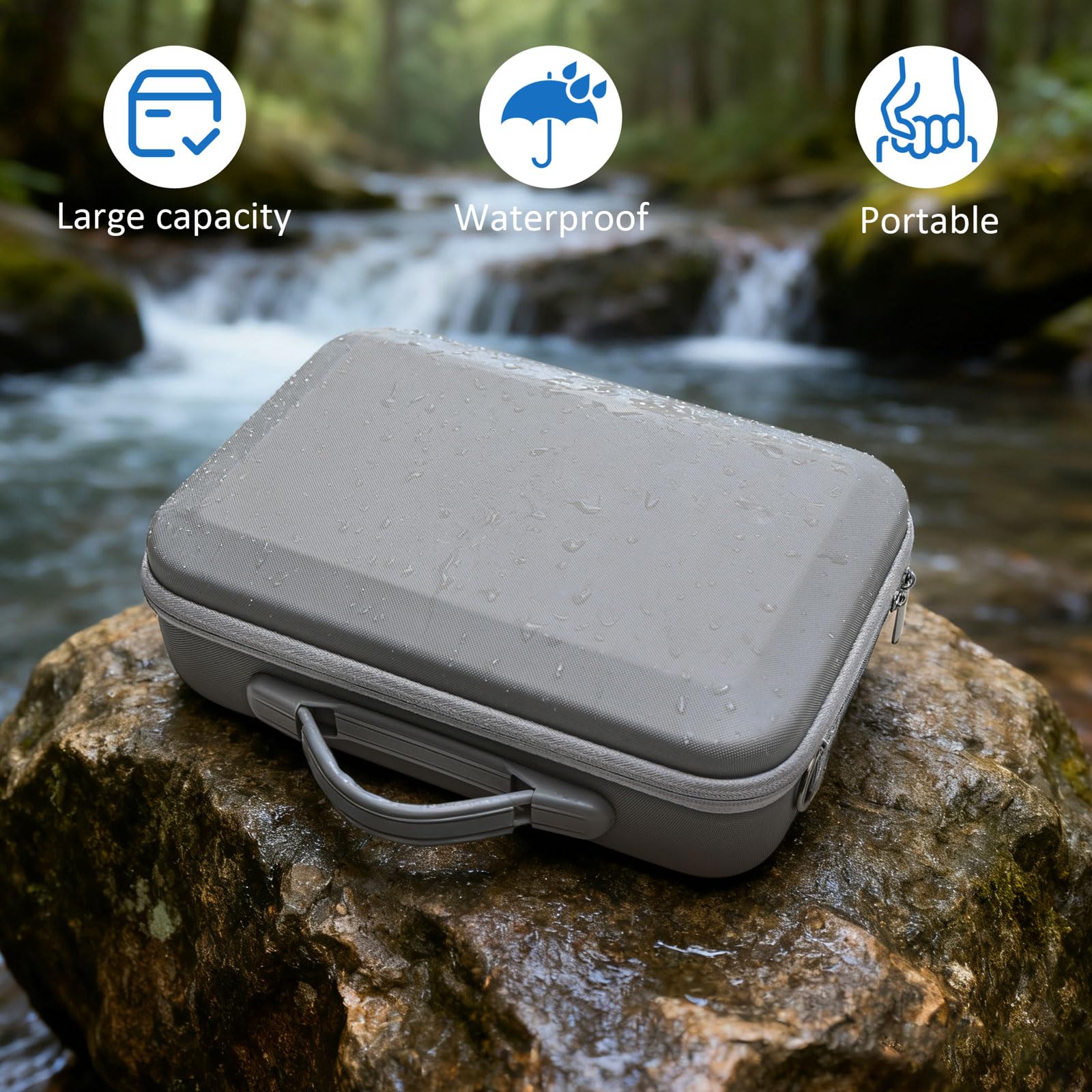 Torba podróżna Travel Soft Case dla DJI Neo 2 Portable, etui DJI Neo do przechowywania, kompatybilna torba z pilotem RC 3 dla akcesoriów Fly More Combo, szary