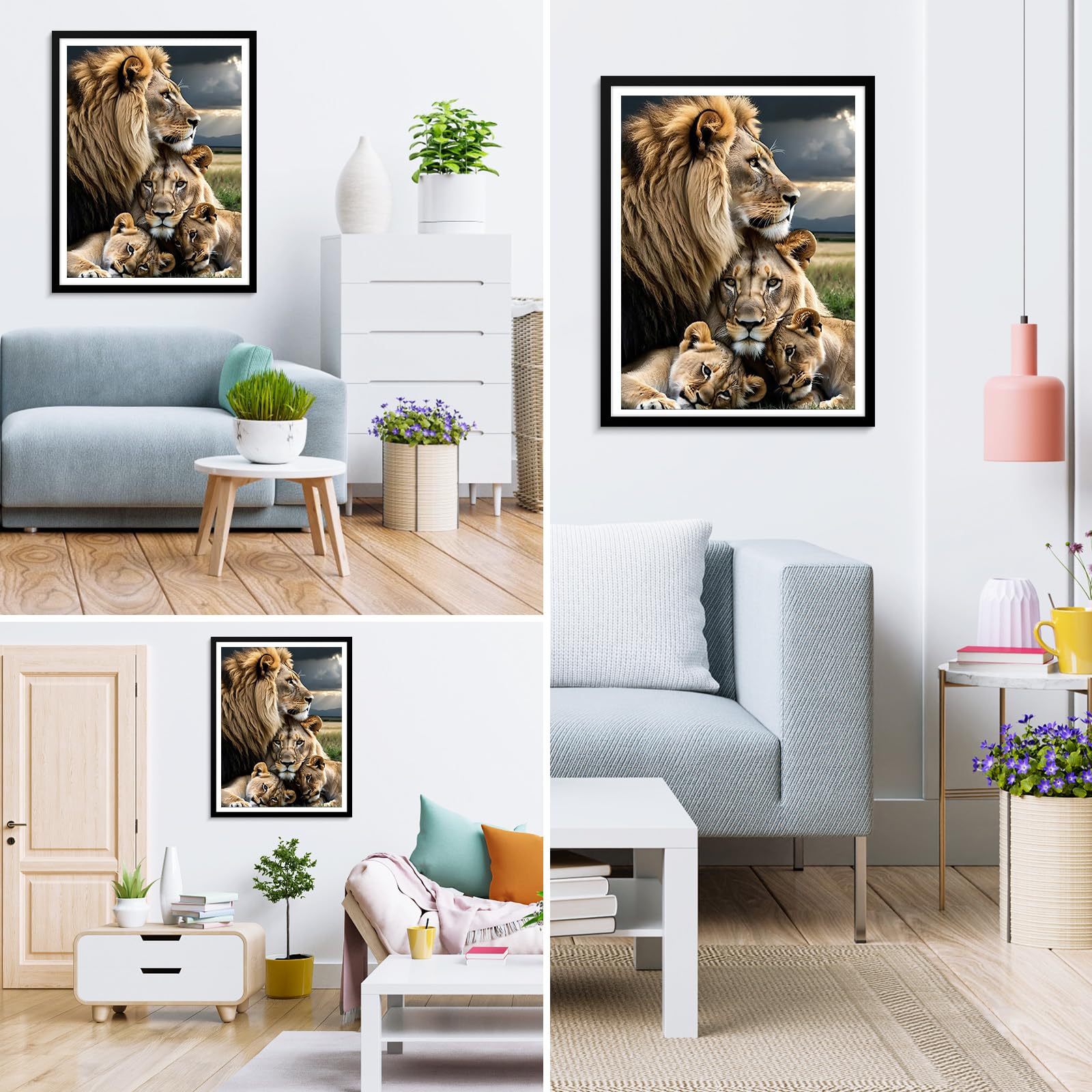 DOMROM Leeuw Diamond Painting Kits voor volwassenen, dier