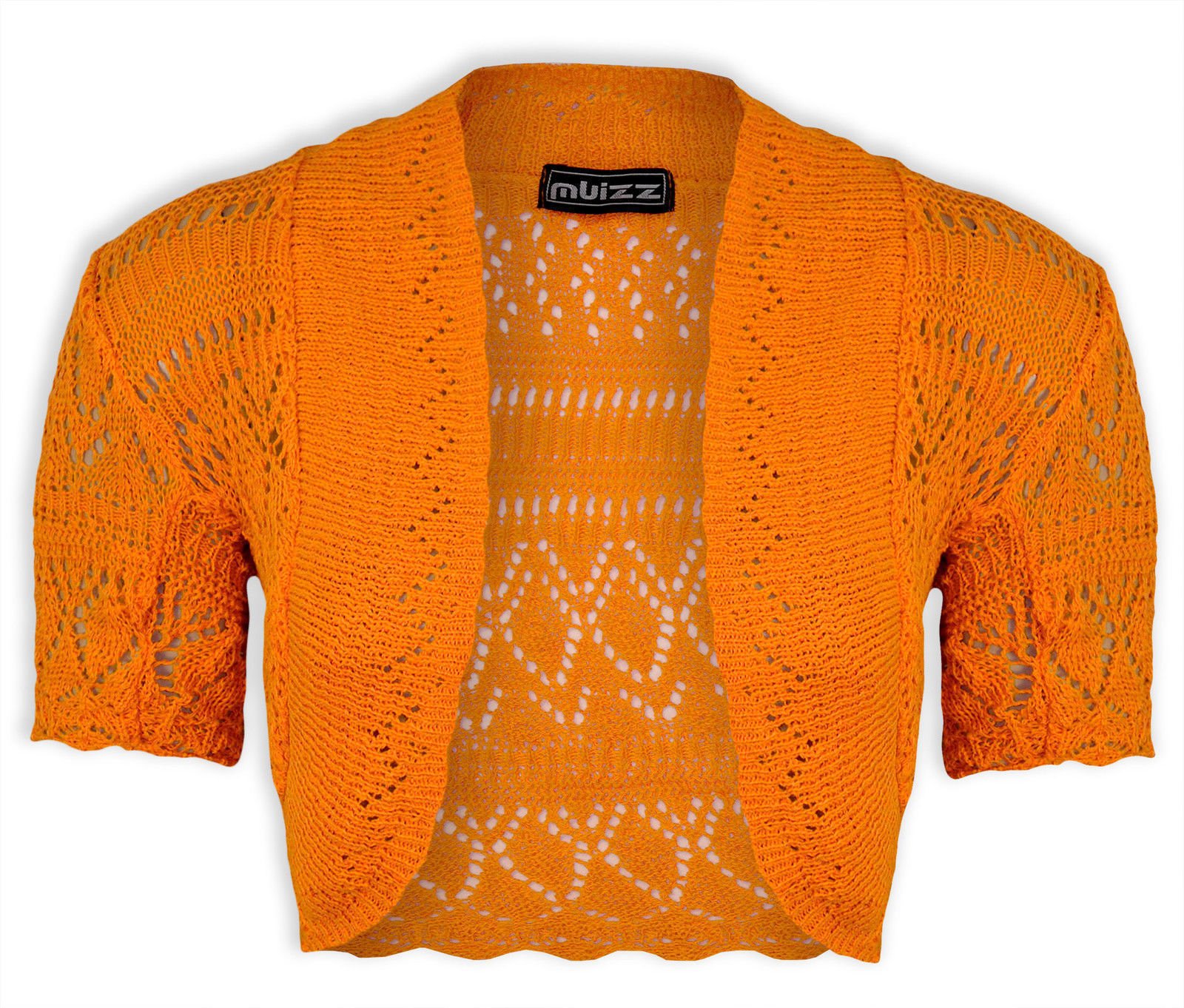 Zee Fashion Girls Orange New Kids Bolero Knitted Cardigan Shrugs Top Age: 2-13 Years
