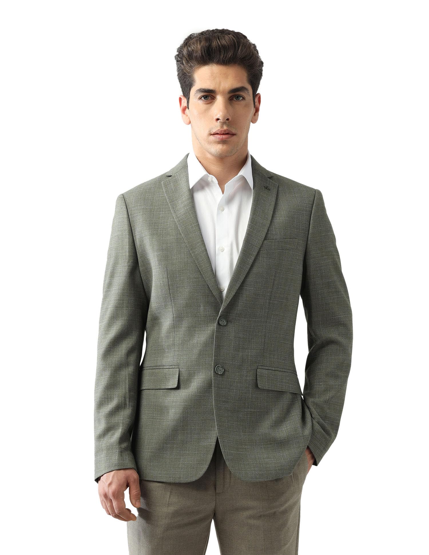 Men's Zero Calorie Slim Fit Textured Blazer-image-30