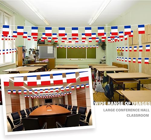 Miniatura 14 de Banderín de bandera de República Dominicana, pequeña mini bandera dominicana, banderín de banderines, decoración nacional de país para escuela