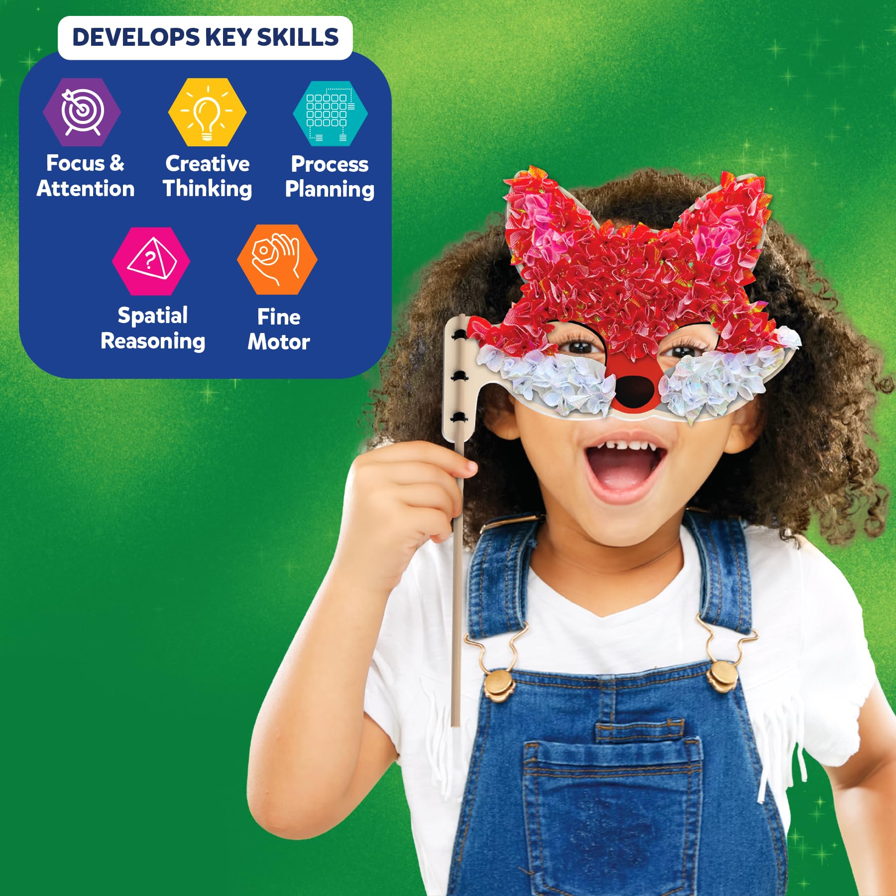 Skillmatics Poke-in Art - Animal Masks, Mess-Free Fun for Kids, DIY Sewing Craft Kits, Creative Activity, Gifts for Girls & Boys Ages 4, 5, 6, 7, 8, 9 — view 5