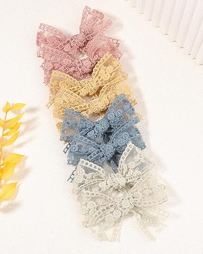 Miniatura 9 de doboi Paquete de 20 lazos para el cabello de bebé niña 10 colores encaje totalmente forrado accesorios para el cabello lazos para niñas bebés niños